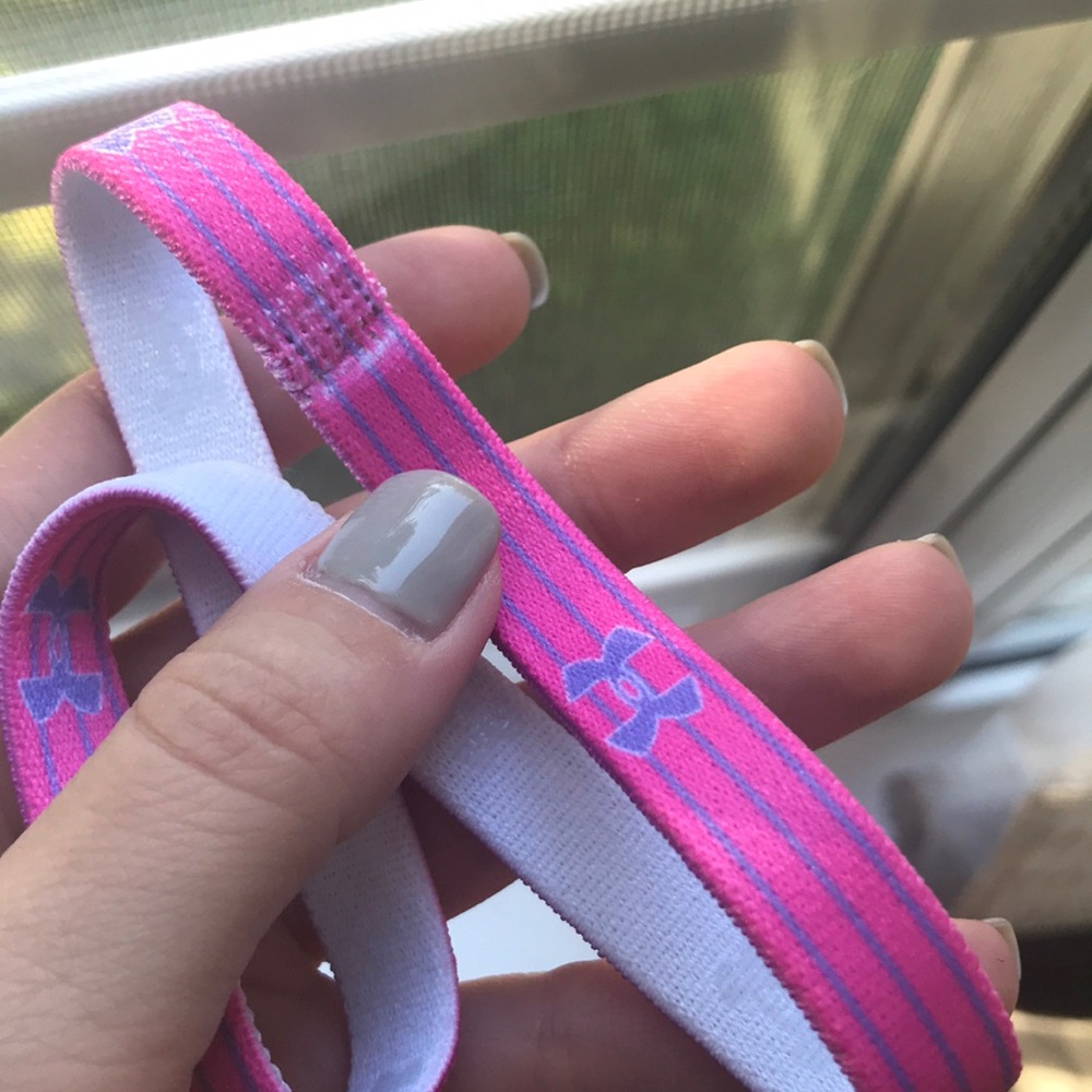 NWOT UA Headband - Pink & Purple Stripes💕